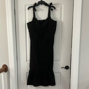 Eloquii Black dress with tie straps